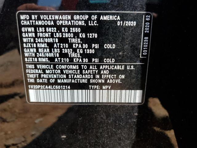 1V2DP2CA4LC501214 - 2020 VOLKSWAGEN ATLAS SE Negro foto 13