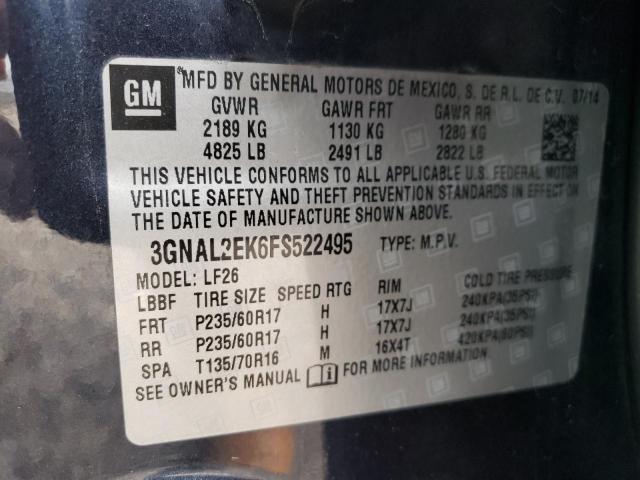 3GNAL2EK6FS522495 - 2015 CHEVROLET CAPTIVA LS 蓝色 照片 13