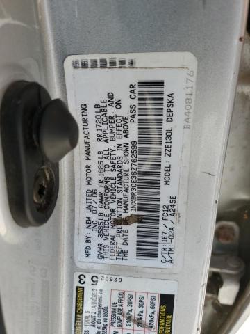 1NXBR30E36Z762599 - 2006 TOYOTA COROLLA CE SILVER photo 12