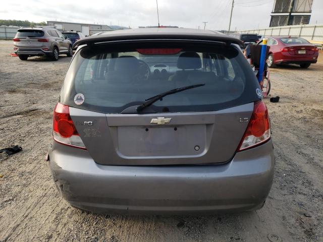 KL1TD66687B787785 - 2007 CHEVROLET AVEO LS BASE GRAY photo 6