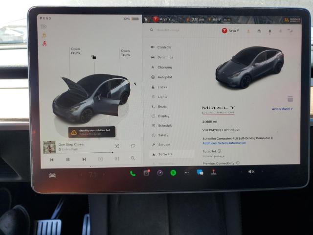 7SAYGDEF8PF916071 - 2023 TESLA MODEL Y Graphit Foto 9