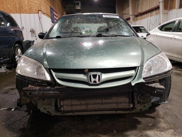 2HGES16614H546245 - 2004 HONDA CIVIC LX GREEN photo 5