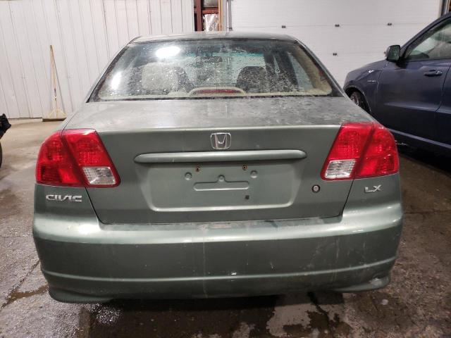 2HGES16614H546245 - 2004 HONDA CIVIC LX GREEN photo 6