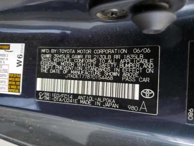 JTKDE177870154468 - 2007 TOYOTA SCION TC GRAY photo 12