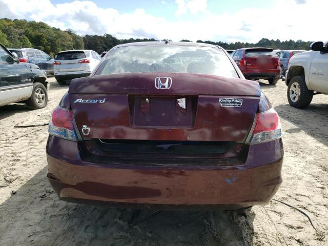 1HGCP26818A100729 - 2008 HONDA ACCORD EXL MAROON photo 6