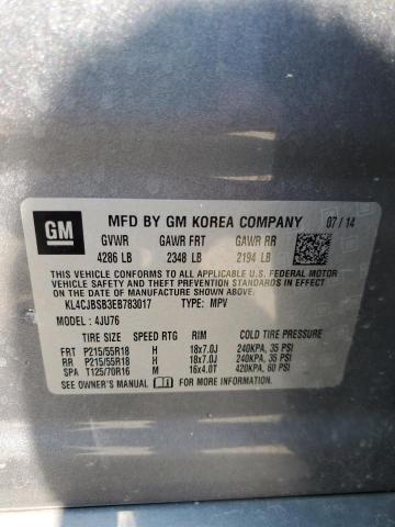 KL4CJBSB3EB783017 - 2014 BUICK ENCORE CONVENIENCE 银色 照片 13