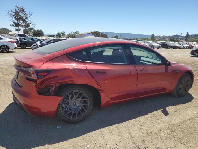 5YJ3E1EA8SF980233 - 2025 TESLA MODEL 3 RED photo 3