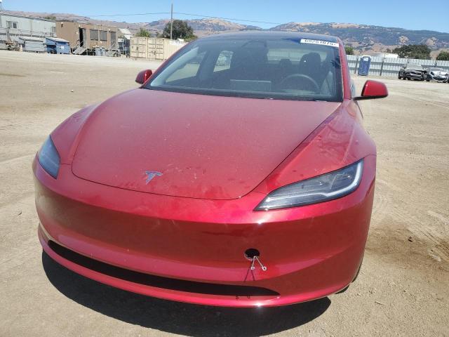 5YJ3E1EA8SF980233 - 2025 TESLA MODEL 3 RED photo 5