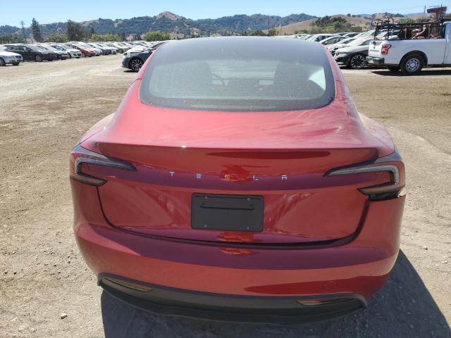 5YJ3E1EA8SF980233 - 2025 TESLA MODEL 3 RED photo 6