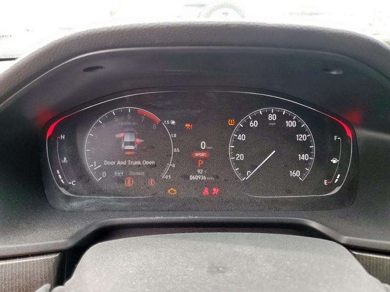 1HGCV1F36NA036381 - 2022 HONDA ACCORD SPORT GRAY photo 9