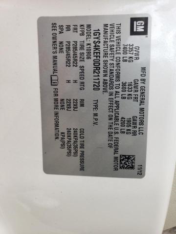 1GYS4KEF0DR211720 - 2013 CADILLAC ESCALADE ESV PLATINUM თეთრი ფოტო 14