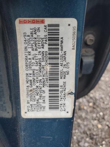 JT2AE09W9P0040089 - 1993 TOYOTA COROLLA BASE BLUE photo 13