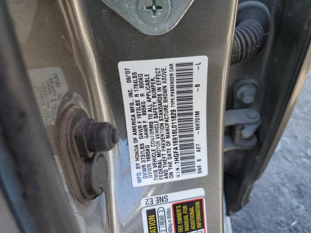 1HGFA16918L011829 - 2008 HONDA CIVIC EXL Boz foto 12