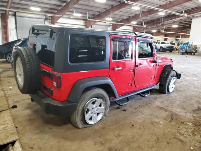 1C4BJWDGXHL746028 - 2017 JEEP WRANGLER U SPORT RED photo 3