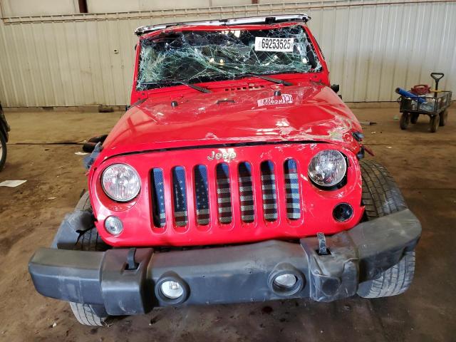 1C4BJWDGXHL746028 - 2017 JEEP WRANGLER U SPORT RED photo 5