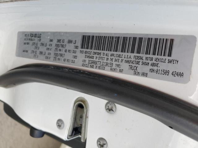 3C6RR6KT7LG130159 - 2020 RAM 1500 CLASS TRADESMAN 白色 照片 12