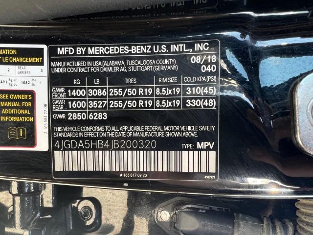 4JGDA5HB4JB200320 - 2018 MERCEDES-BENZ GLE 350 4MATIC BLACK photo 10
