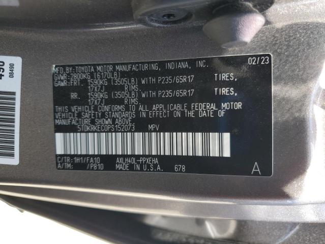 5TDKRKEC0PS152073 - 2023 TOYOTA SIENNA LE GRAY photo 14
