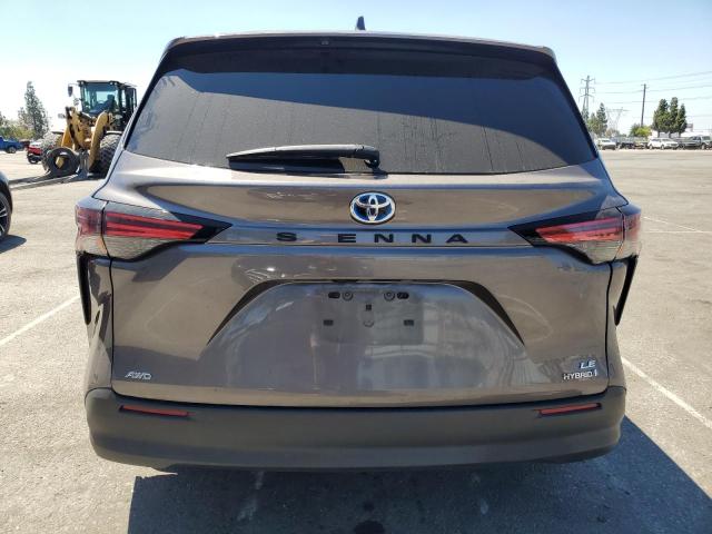5TDKRKEC0PS152073 - 2023 TOYOTA SIENNA LE GRAY photo 6
