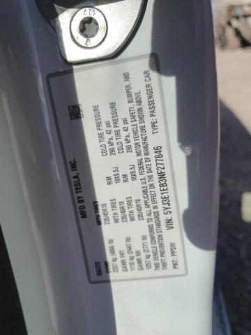 5YJ3E1EB3NF277846 - 2022 TESLA MODEL 3 Blanc photo 13