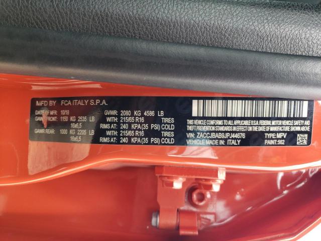 ZACCJBAB9JPJ44676 - 2018 JEEP RENEGADE SPORT Narıncı foto 13