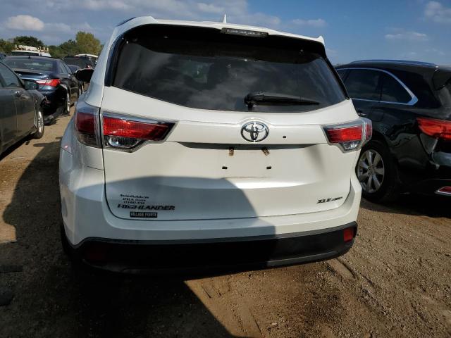 5TDJKRFHXGS325259 - 2016 TOYOTA HIGHLANDER XLE WHITE photo 6