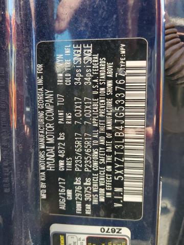 5XYZT3LB4JG533767 - 2018 HYUNDAI SANTA FE S 蓝色 照片 13