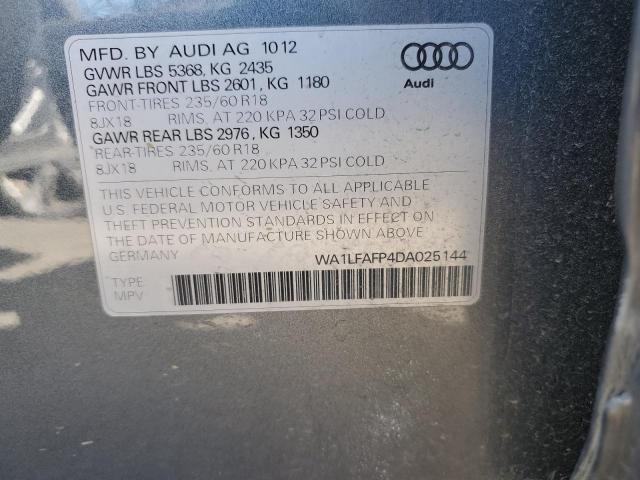 WA1LFAFP4DA025144 - 2013 AUDI Q5 PREMIUM PLUS CHARCOAL photo 13