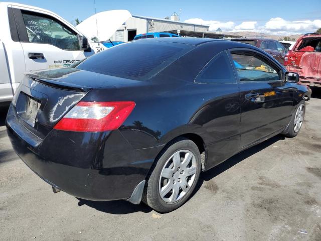 2HGFG12688H503281 - 2008 HONDA CIVIC LX BLACK photo 3