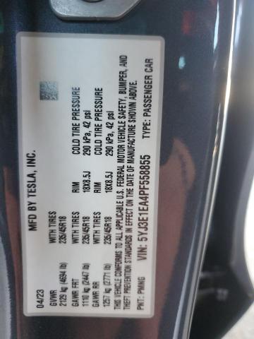 5YJ3E1EA4PF558855 - 2023 TESLA MODEL 3 Grafit foto 13