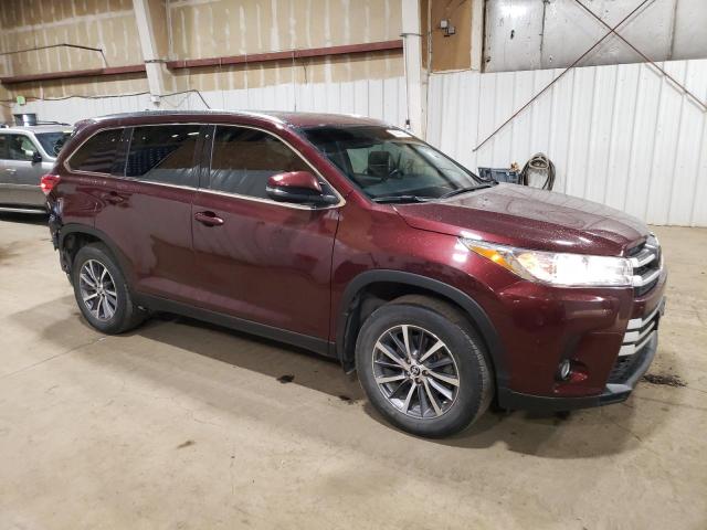 5TDJZRFH5KS945019 - 2019 TOYOTA HIGHLANDER SE ბურგუნდია ფოტო 4