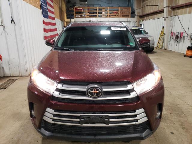 5TDJZRFH5KS945019 - 2019 TOYOTA HIGHLANDER SE ბურგუნდია ფოტო 5