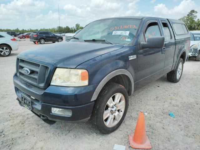 1FTPX14544KB57689 - 2004 FORD F150 BLUE photo 2