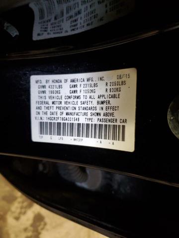 1HGCR2F78GA001549 - 2016 HONDA ACCORD EX BLACK photo 13