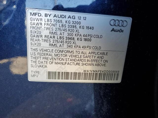 WA1VMAFE4DD009568 - 2013 AUDI Q7 PRESTIGE 蓝色 照片 13