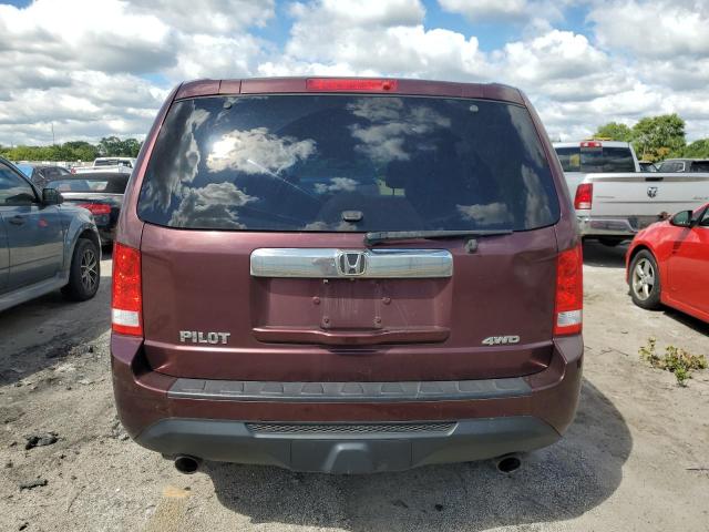 5FNYF4H63CB027720 - 2012 HONDA PILOT EXL BURGUNDY photo 6