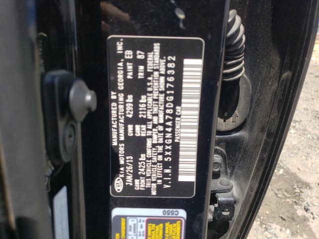 5XXGN4A78DG176382 - 2013 KIA OPTIMA EX BLACK photo 12