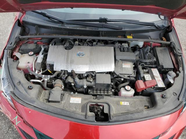 JTDKARFP2H3051265 - 2017 TOYOTA PRIUS PRIM RED photo 11