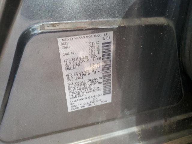 5N1AR2MN4FC644857 - 2015 NISSAN PATHFINDER S 灰色 照片 13