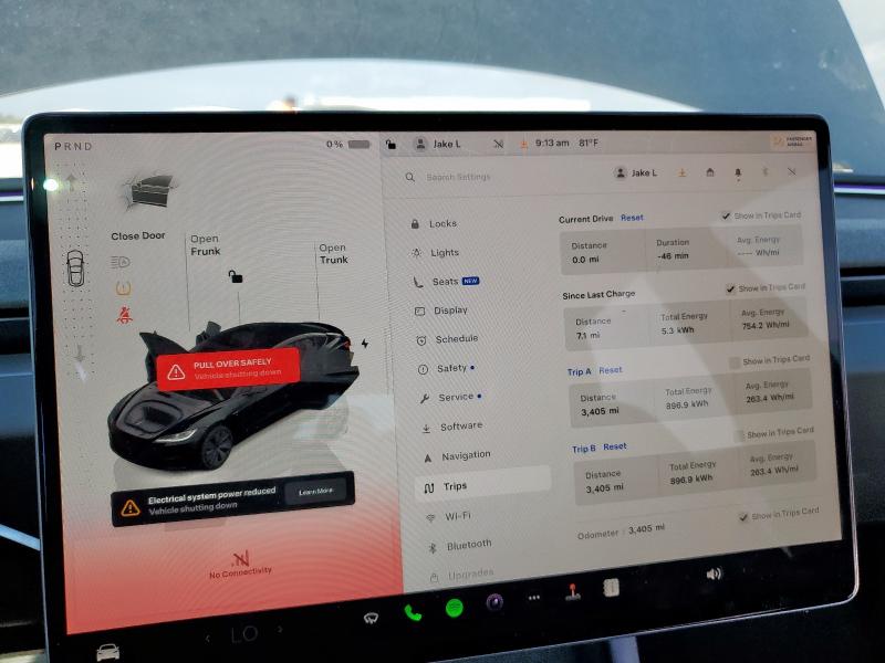 5YJ3E1EA2RF738872 - 2024 TESLA MODEL 3 შავი ფოტო 9