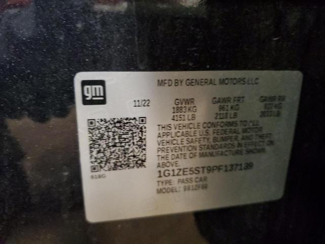 1G1ZE5ST9PF137189 - 2023 CHEVROLET MALIBU PREMIER CHARCOAL photo 12