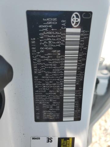 5YFB4MDE1RP209003 - 2024 TOYOTA COROLLA LE WHITE photo 12