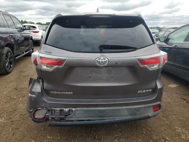 5TDJKRFH3FS112331 - 2015 TOYOTA HIGHLANDER XLE ნაცრისფერი ფოტო 6