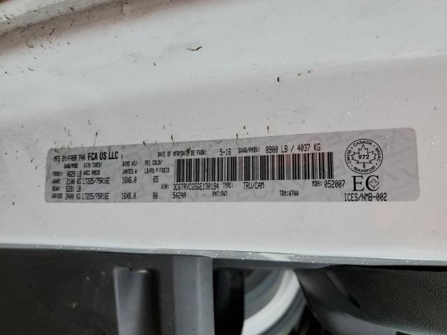 3C6TRVCG5GE130194 - 2016 RAM PROMASTER 2500 HIGH WHITE photo 14