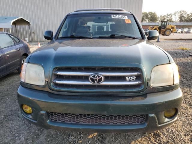 5TDBT48A22S071897 - 2002 TOYOTA SEQUOIA LIMITED GREEN photo 5