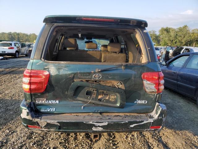 5TDBT48A22S071897 - 2002 TOYOTA SEQUOIA LIMITED GREEN photo 6