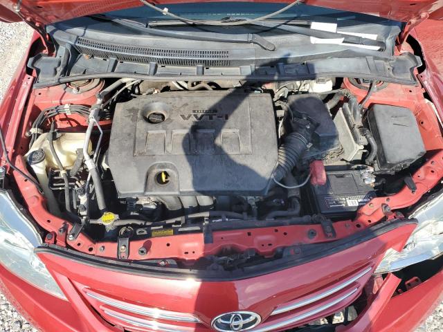 2T1BU4EE8DC002938 - 2013 TOYOTA COROLLA BASE RED photo 11