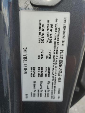 5YJ3E1EB3KF520714 - 2019 TESLA MODEL 3 石墨色 照片 14