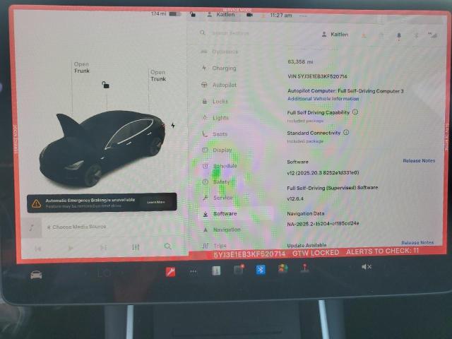 5YJ3E1EB3KF520714 - 2019 TESLA MODEL 3 石墨色 照片 9