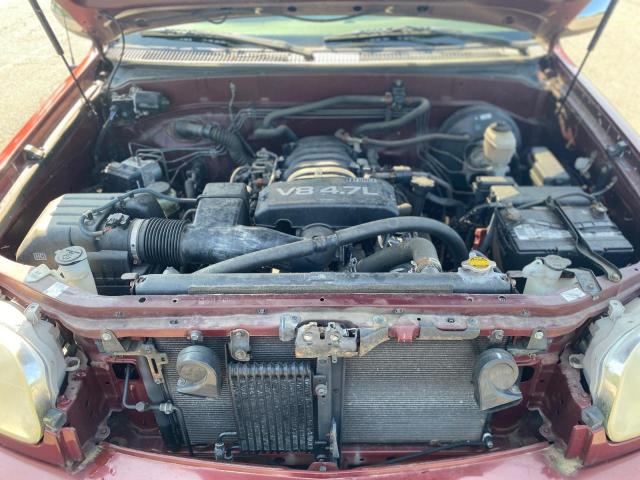 5TBDT44126S514045 - 2006 TOYOTA TUNDRA DOUBLE CAB SR5 BURGUNDY photo 7